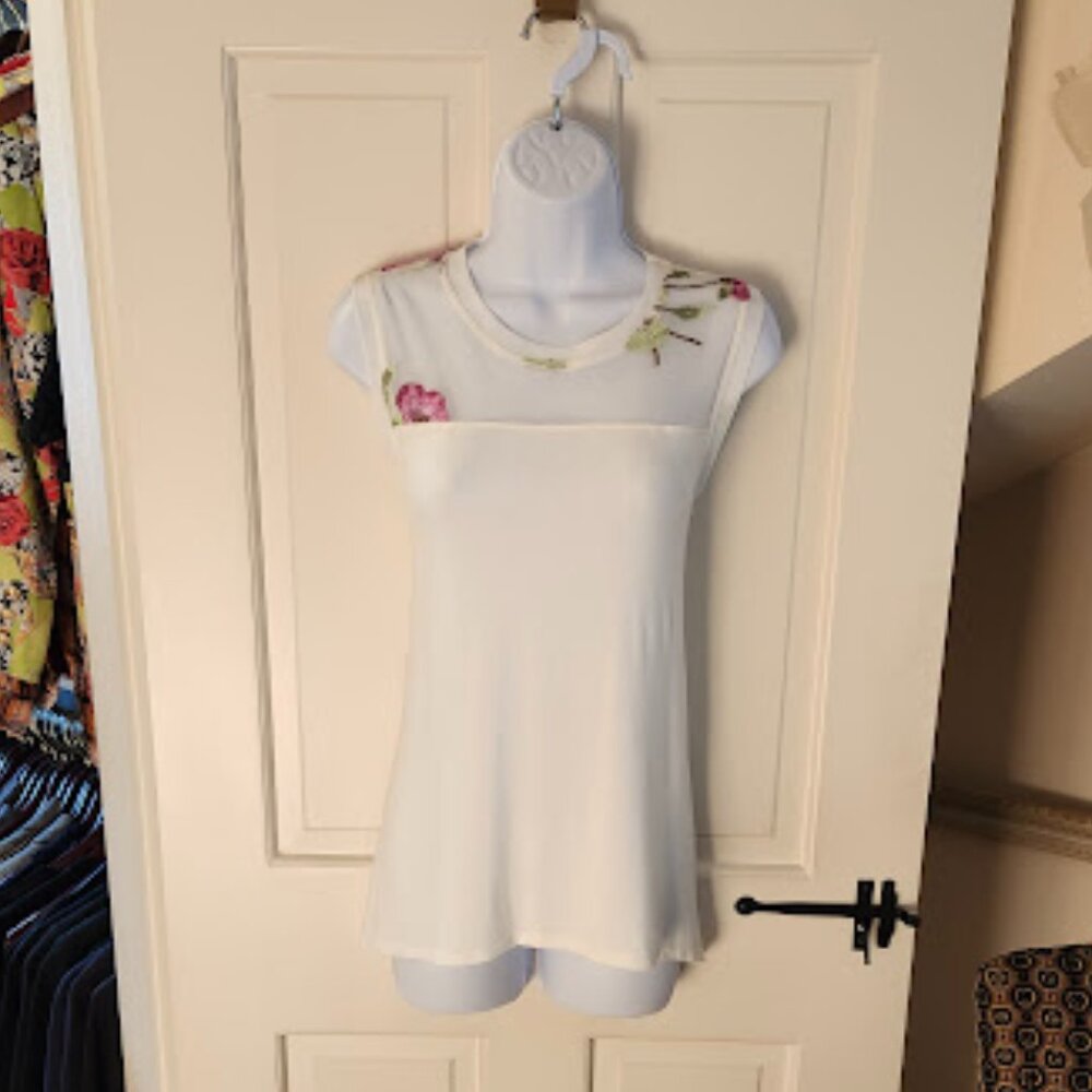 Semi-Sheer & Semi-Floral Tunic